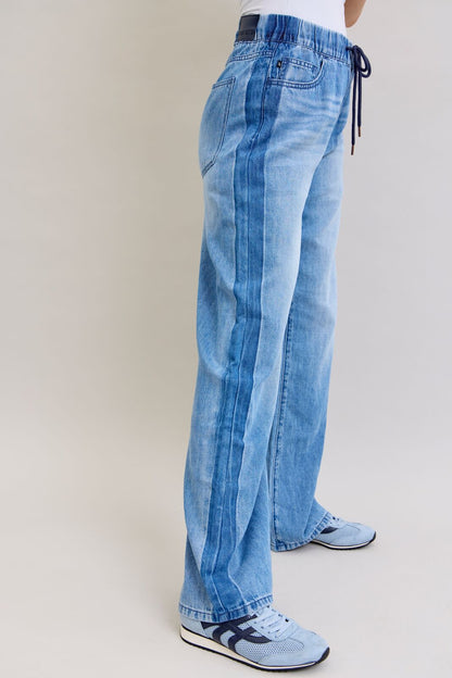881005 Judy Blue High Waist Wilhemina Elastic Waistband Jeans