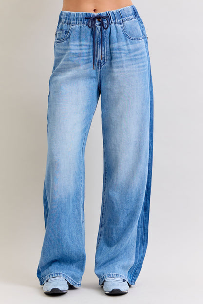 881005 Judy Blue High Waist Wilhemina Elastic Waistband Jeans