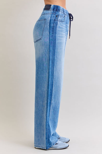 881005 Judy Blue High Waist Wilhemina Elastic Waistband Jeans