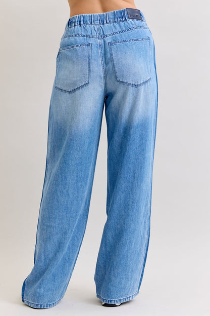 881005 Judy Blue High Waist Wilhemina Elastic Waistband Jeans