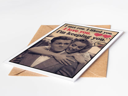 Vintage Funny Handmade Cute Valentine Cards for Him, Her