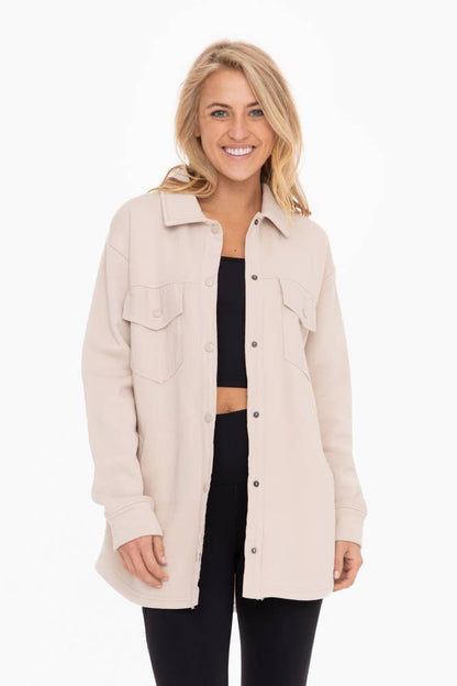 Snap-On Shacket with Pockets