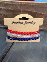 Red white & blue bracelt