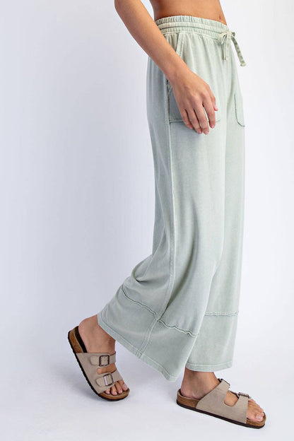 Rae Mode Mineral Washed Cropped Wide Leg Pant P6363