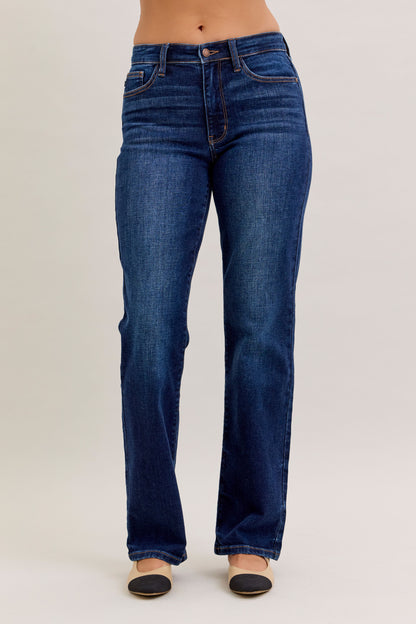 82679 Judy Blue Mid Rise Straight Jeans