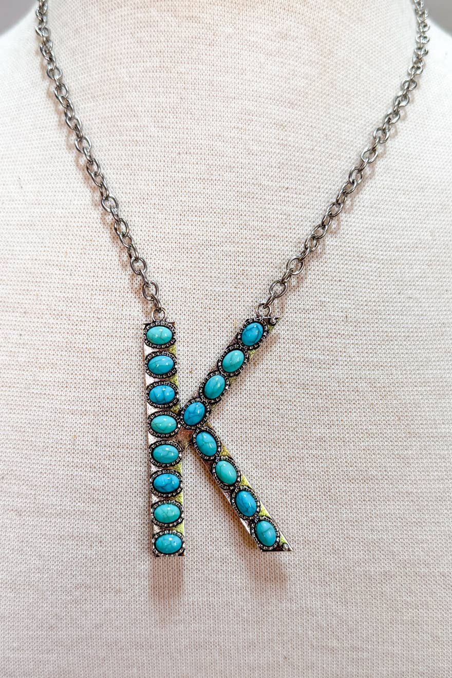Blaze Initial Necklace-Silver