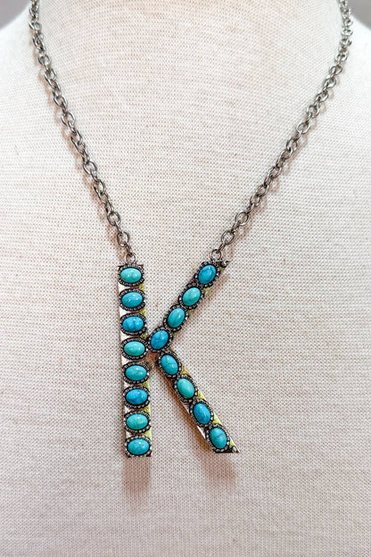 Blaze Initial Necklace-Silver
