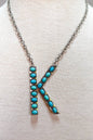 Blaze Initial Necklace-Silver