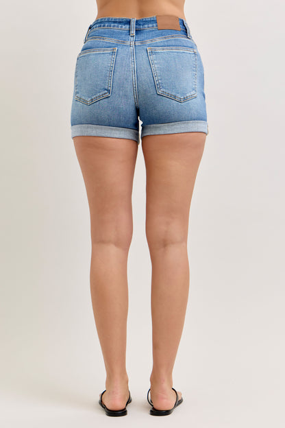 Judy Blue MR Slim Cuffed Shorts – Style 152109