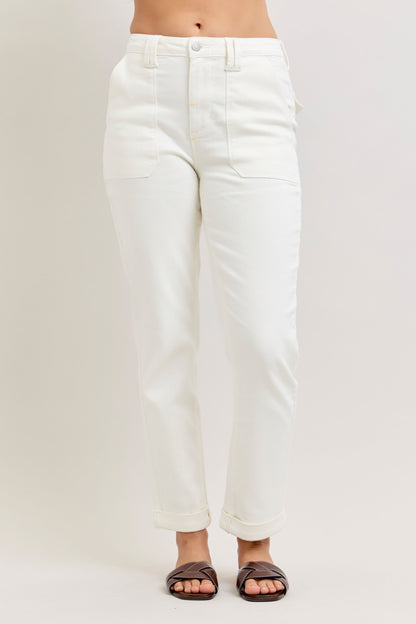 Judy Blue HW Aurora Weekender Jeans – Style 881083 (White)