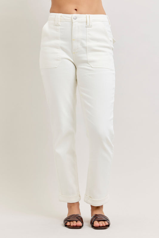 Judy Blue HW Aurora Weekender Jeans – Style 881083 (White)
