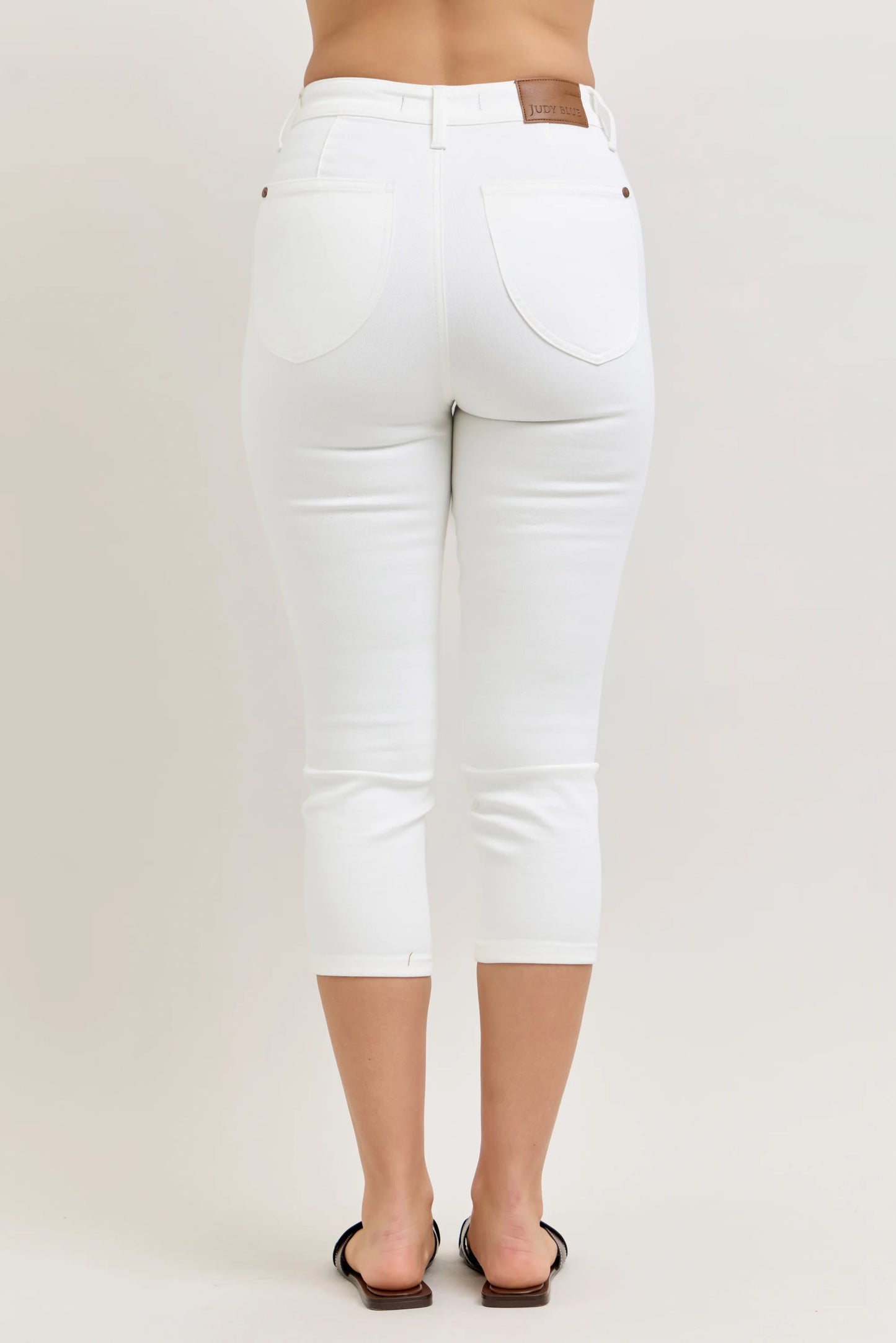 Judy Blue 78121 HW Tummy Control Capri with Spade Pockets Extended Waistband Jeans