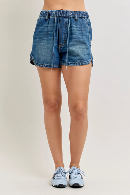 Judy Blue 150372 High Waist Featherweight Boxer Shorts