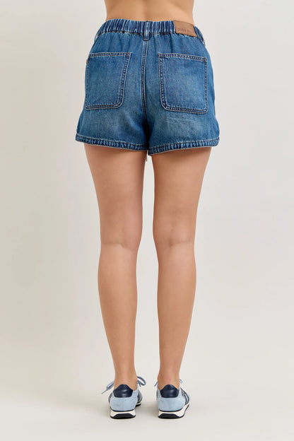 Judy Blue 150372 High Waist Featherweight Boxer Shorts