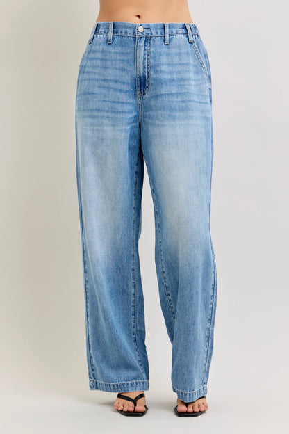 Judy Blue 881090 HW Featherweight Baggy Elasticated Waistband Jeans