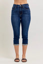 Judy Blue 72123  HW Capri with Single Cuff Jeans