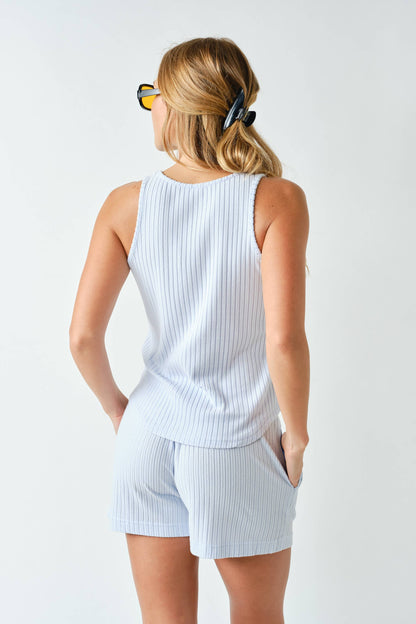 Mono B Softcore Rib Lounge Tank  top (KT5868)
