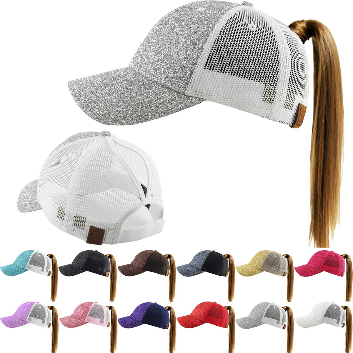 Glitter Meshback Baseball Cap