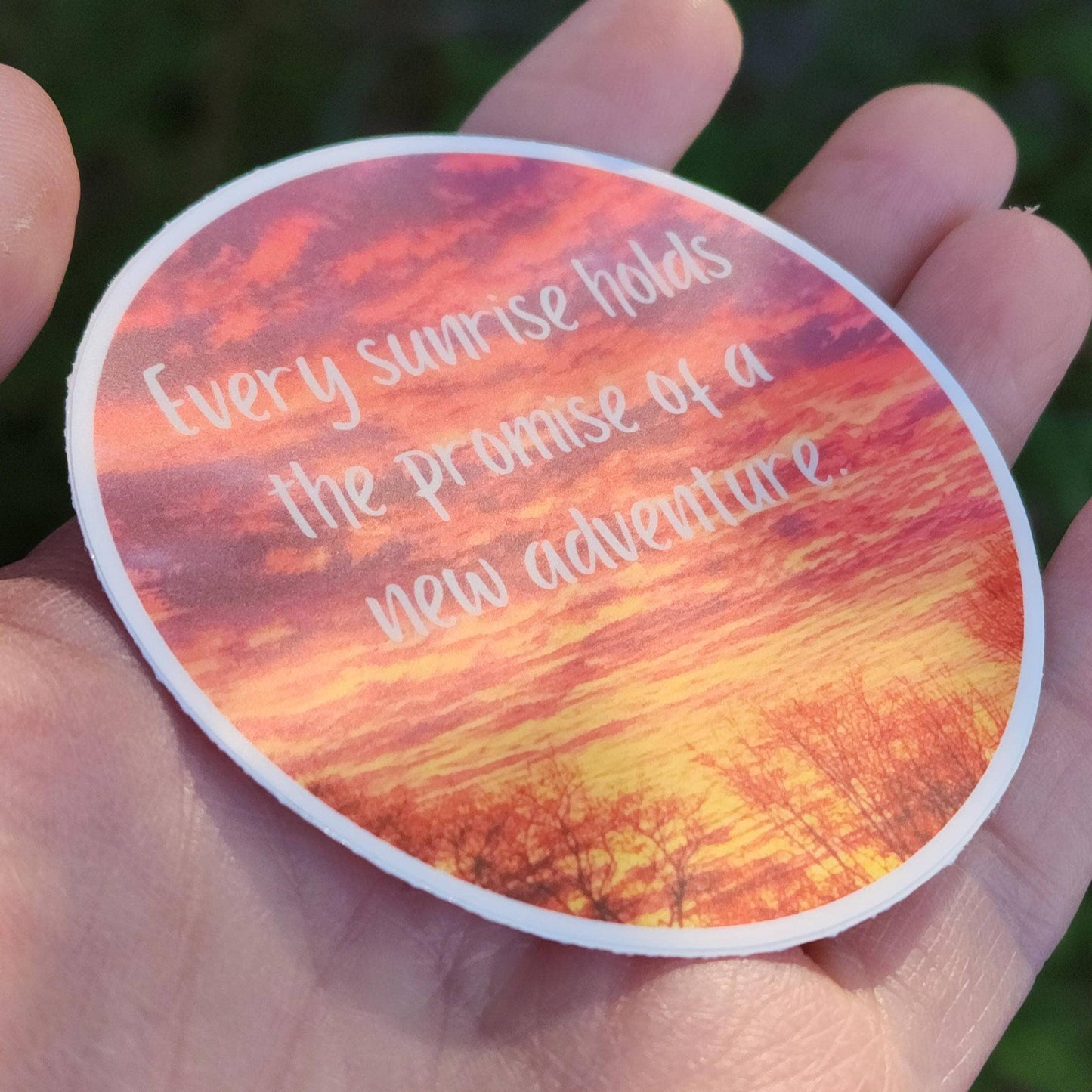 Every Sunset Holds a Promise 3" vinyl sticker