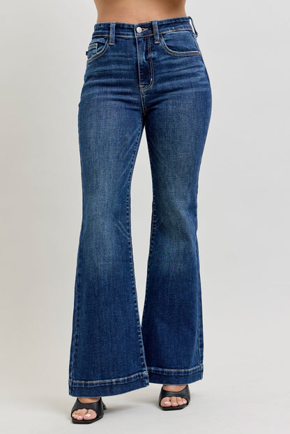 82637 Judy Blue HW Petite Trouser Flare Jeans