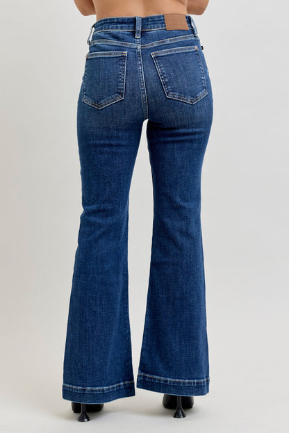 82637 Judy Blue HW Petite Trouser Flare Jeans