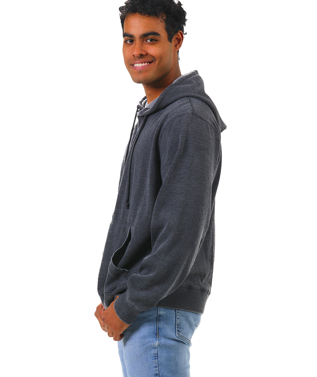Unisex Fit Burnout Fleece Pullover Hoodie