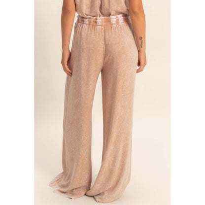 Hyfve DZ26A651 Mineral Washed Wide Leg Pants