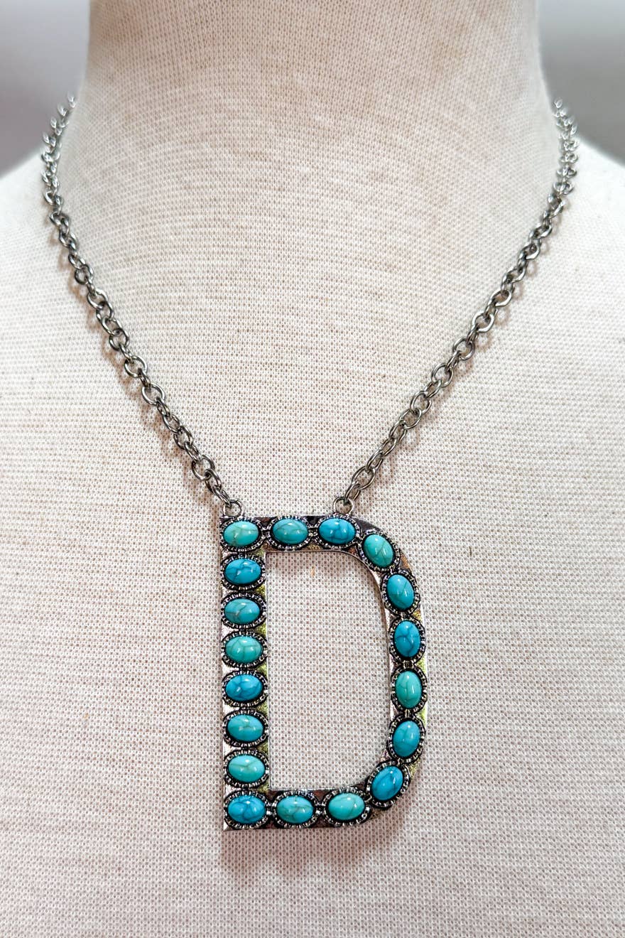 Blaze Initial Necklace-Silver