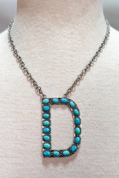 Blaze Initial Necklace-Silver