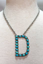 Blaze Initial Necklace-Silver