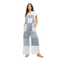 Boho Patchwork Overall Razor Cut Lace