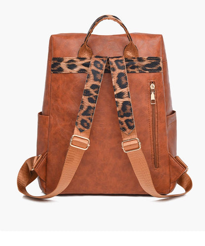 LEOPARD BACKPACK HANDBAG