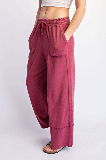 Rae Mode Mineral Washed Cropped Wide Leg Pant P6363