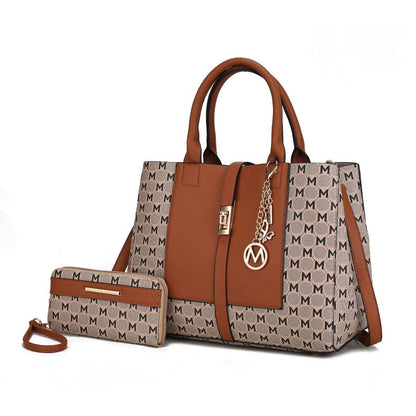 MKF Yuliana Circular M emblem Satchel Bag by Mia K