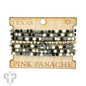 Seven strand ceramic look bead bracelet, Austrian crystal - LC