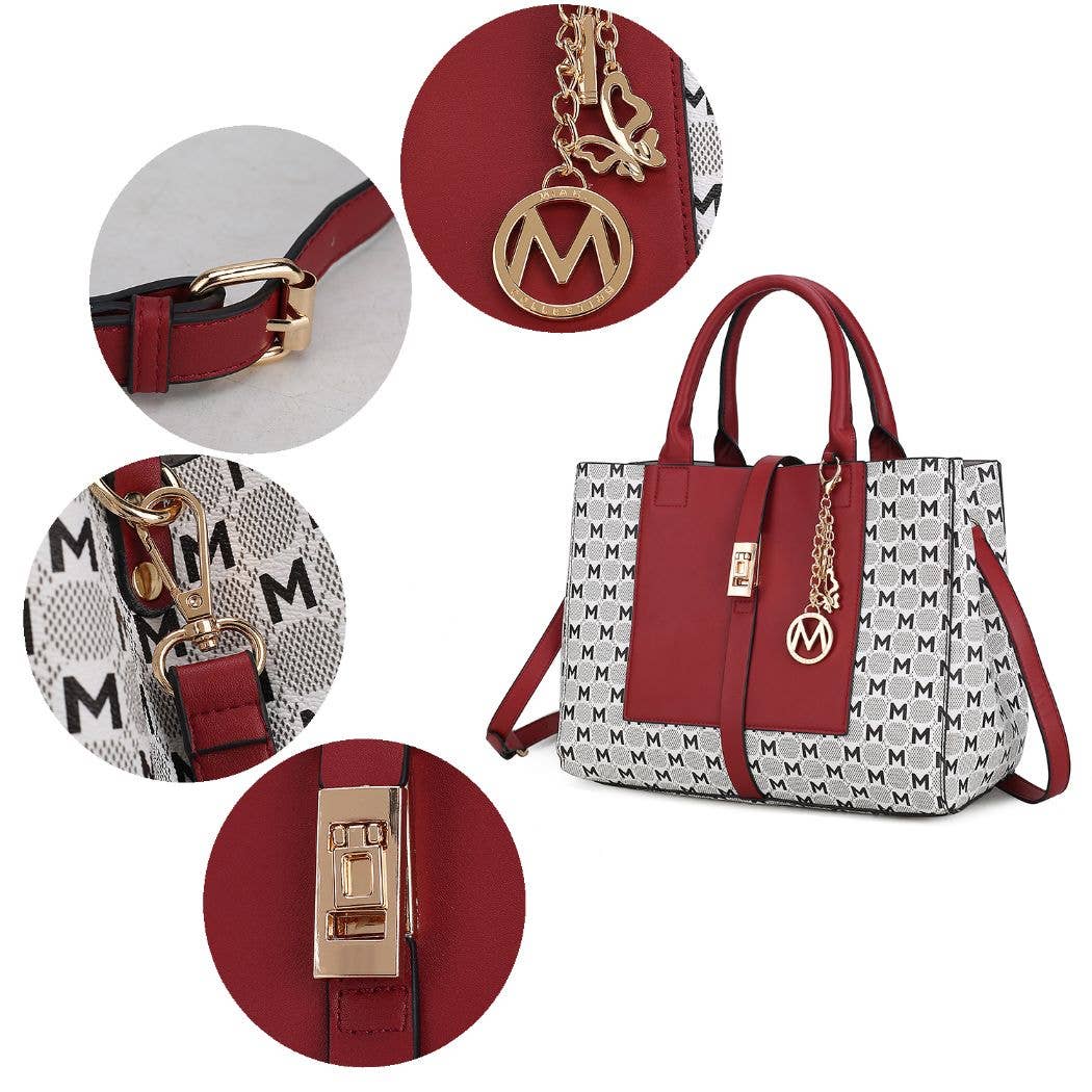 MKF Yuliana Circular M emblem Satchel Bag by Mia K