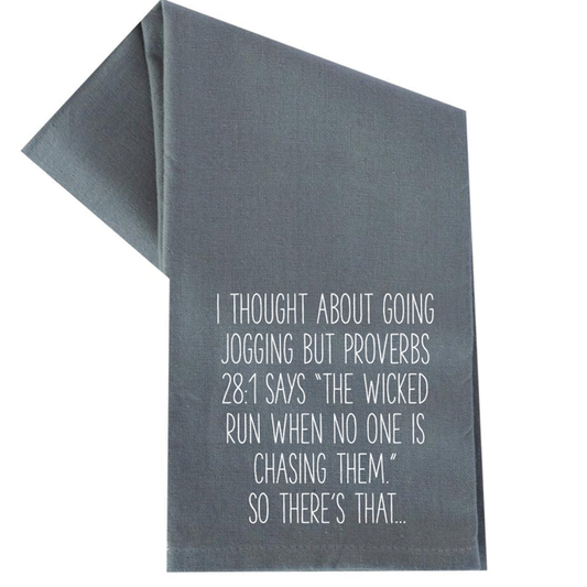 I THOUGHT ABOUT GOING JOGGING TEA TOWEL