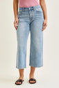 82690 Judy Blue Mid Rise Wide Crop Jeans