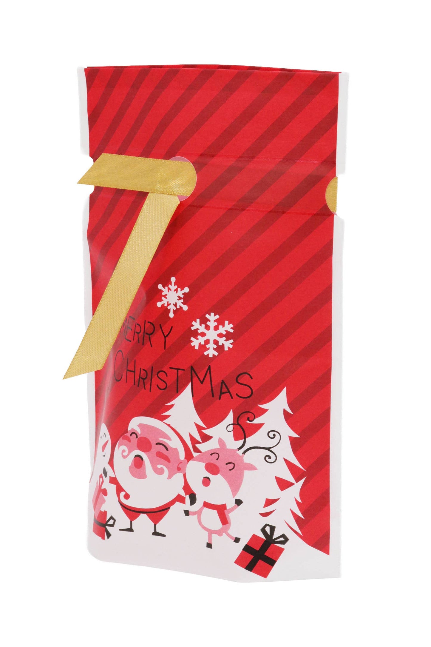 Christmas Drawstring Plastic Treat Bag - 48 Pcs