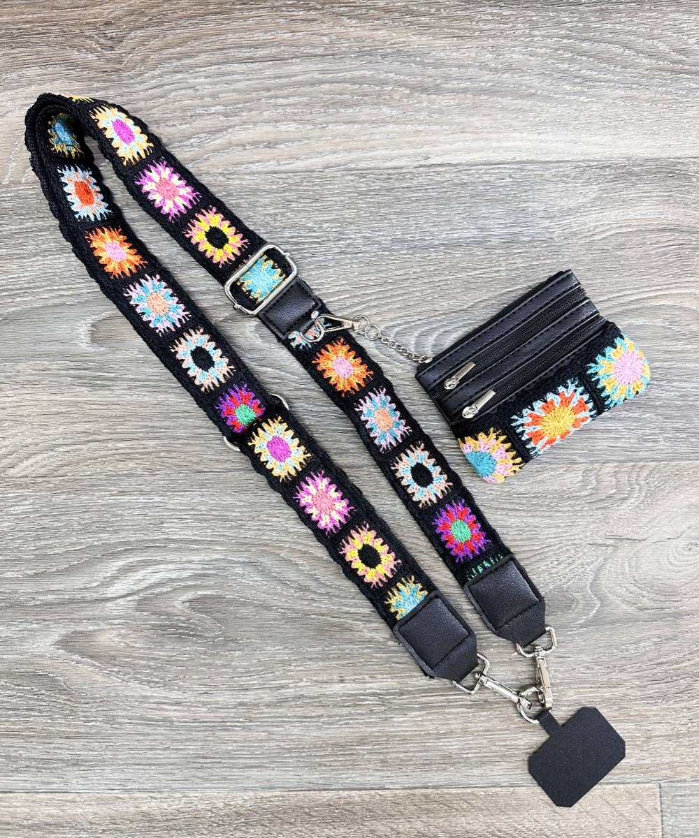 HANDBAG STRAP WITH ZIPPER POUCH PHONE HOLDER WRISTBAND
