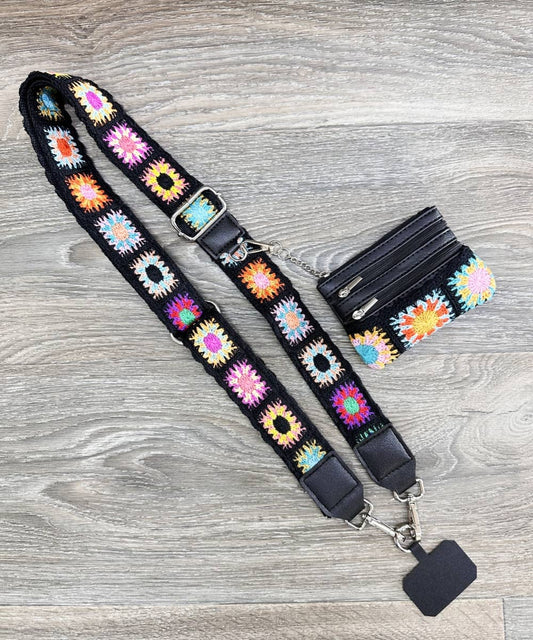 HANDBAG STRAP WITH ZIPPER POUCH PHONE HOLDER WRISTBAND