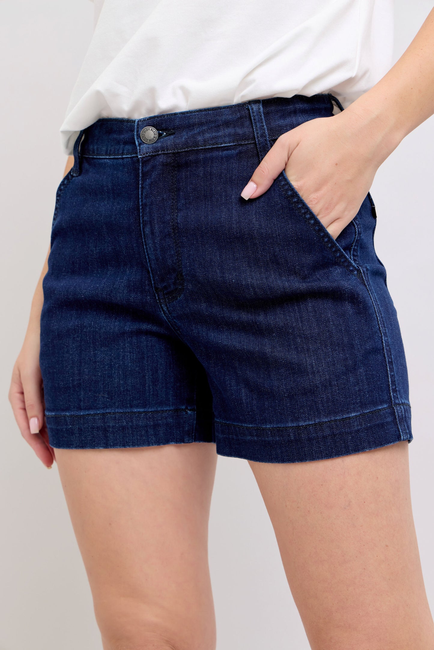 15290 High Waist Denim Trouser Shorts – Judy Blue
