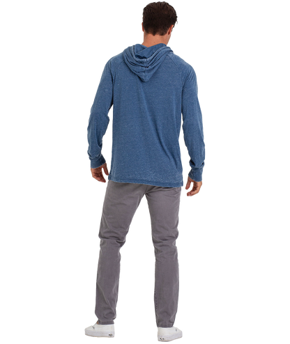 Unisex Fit Jersey Hoodie - Light Garment Burnout Raglan