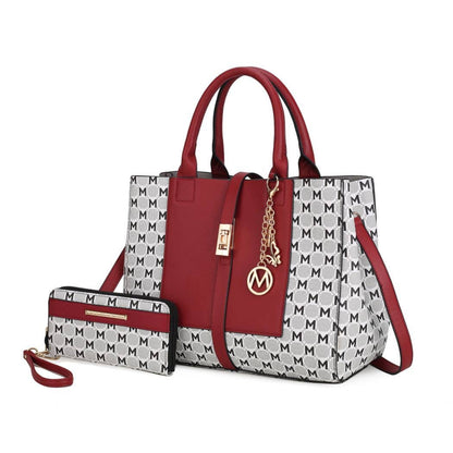 MKF Yuliana Circular M emblem Satchel Bag by Mia K