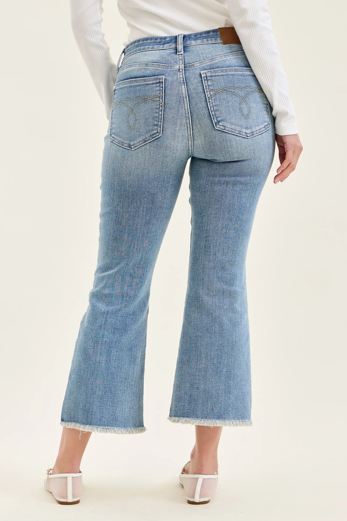 Judy Blue MR Kick Flare w/ Frayed Hem (Style 82721)