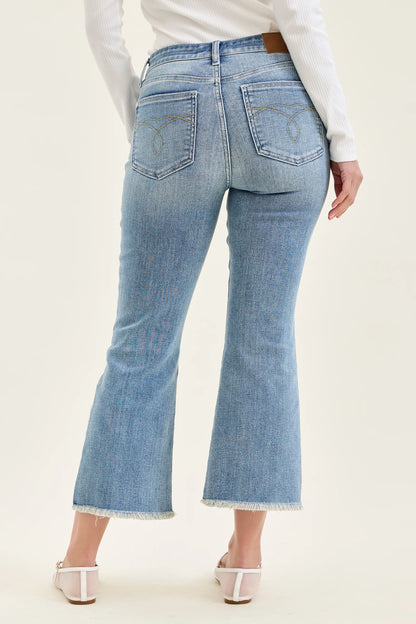 Judy Blue MR Kick Flare w/ Frayed Hem (Style 82721)