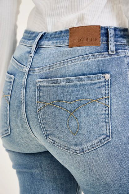 Judy Blue MR Kick Flare w/ Frayed Hem (Style 82721)