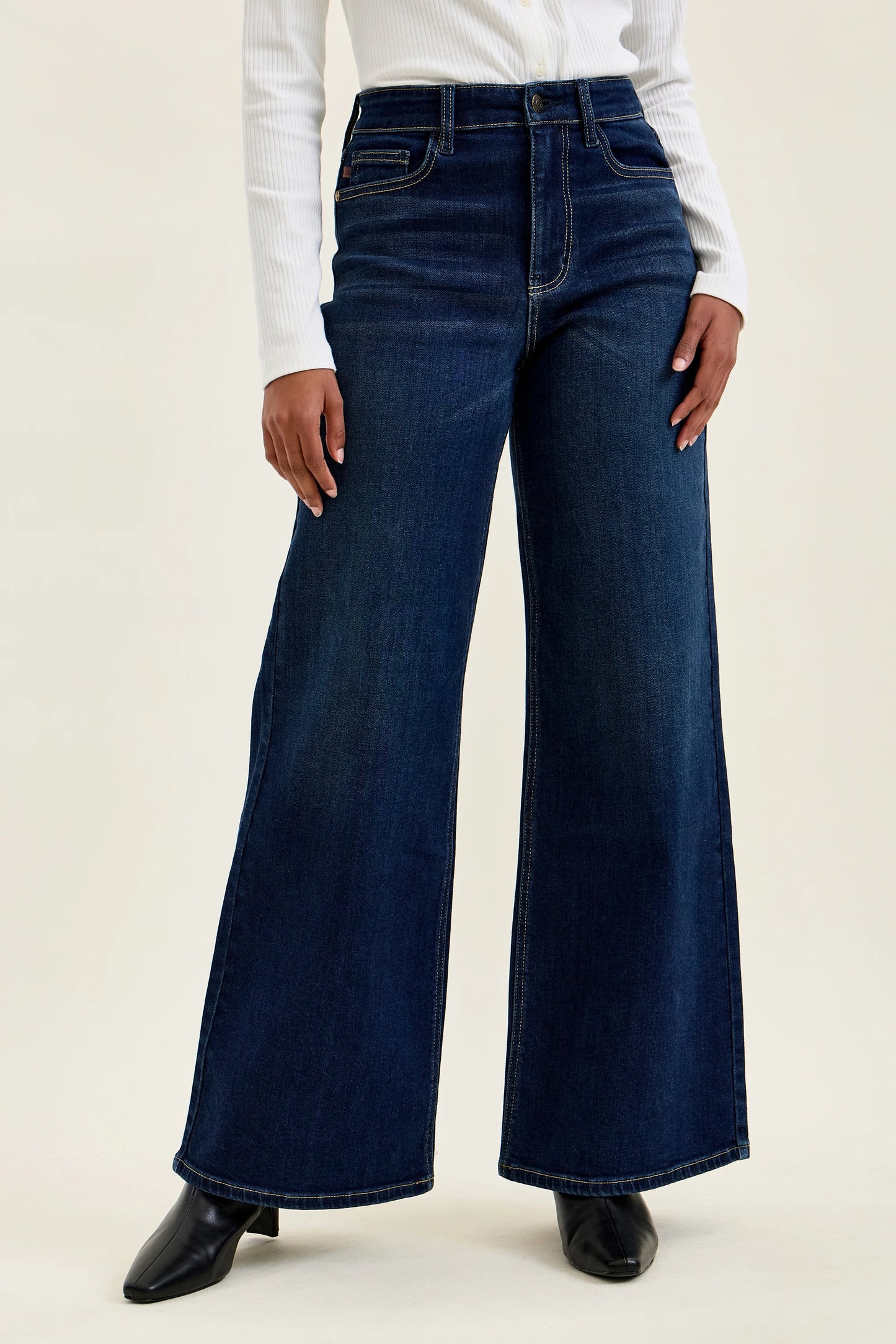 82748 HW LUX Retro Wide DK Twilight Blue Judy Blue Jeans