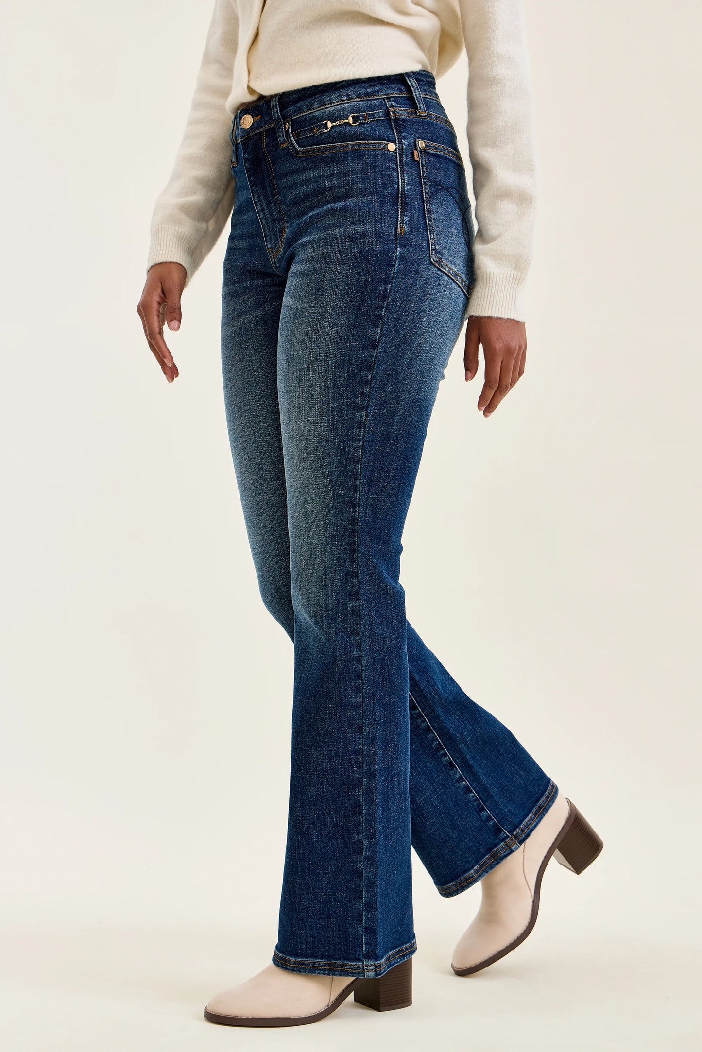 881169 – MR Daisy Bootcut with Harness Trim | DK Sunset Ride Jeans