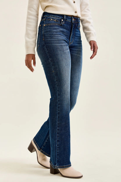 881169 – MR Daisy Bootcut with Harness Trim | DK Sunset Ride Jeans